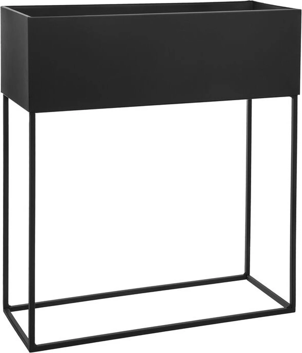 Atmosphera Staande Plantenbak Metaal Zwart 2-delig - Afbeelding 2