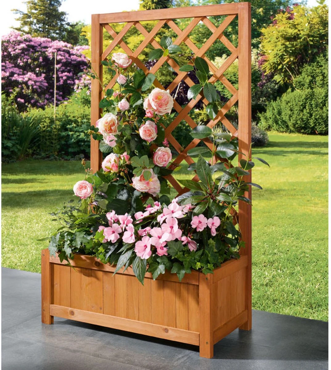 Parkside Plantenbak Met Klimrek 60 X 28 X 100cm - Afbeelding 3