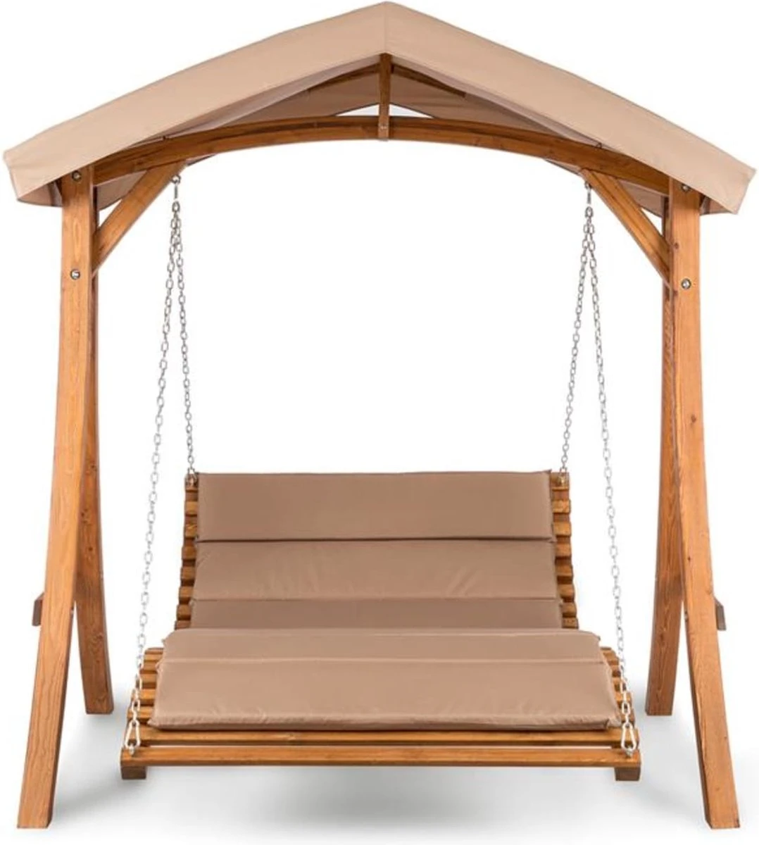 Bermuda Hollywoodschommel Tuinschommelbank 130 Cm 2-zits Zonneluifel - Afbeelding 5