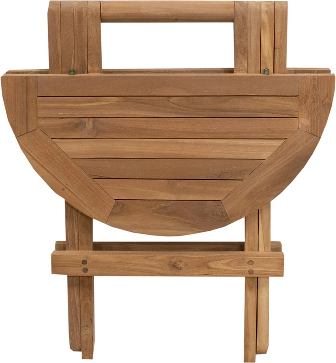 Picknicktafel Rond - Bijzettafel Voor Buiten - - Inklapbare Picknicktafel - Kleine Klaptafel Met Handvat - 50cm - Afbeelding 3