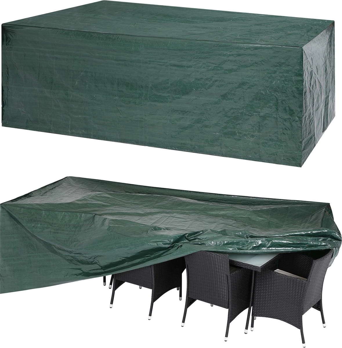 Kingsleeve Tuinmeubelhoes - Beschermhoes - Weerbestendig -308x138x89cm - Groen