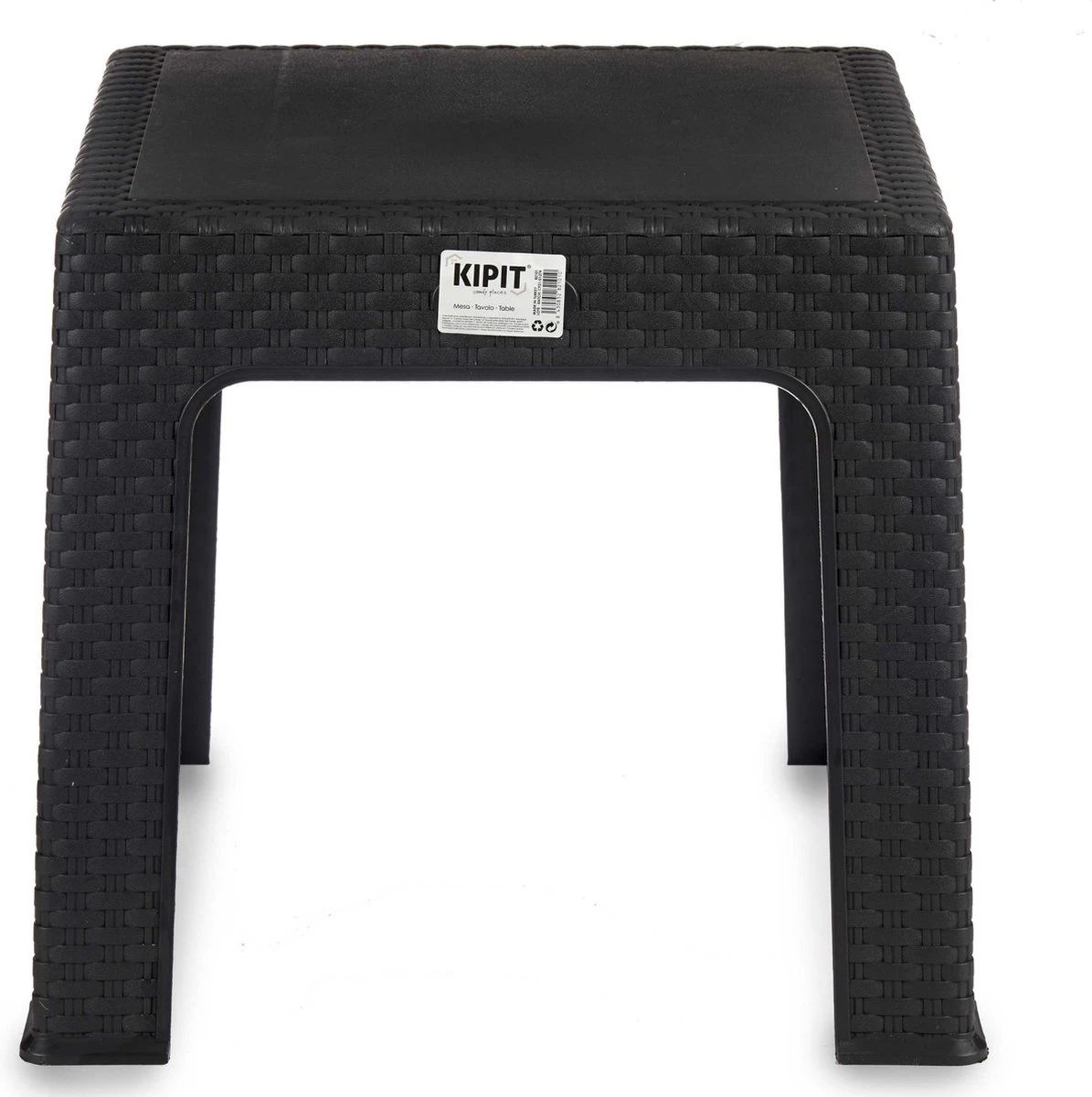 Rotan Bijzettafeltje/plantenverhoger Antraciet Grijs 47 X 47 X 42 Cm Voor Binnen/buiten - Afbeelding 2