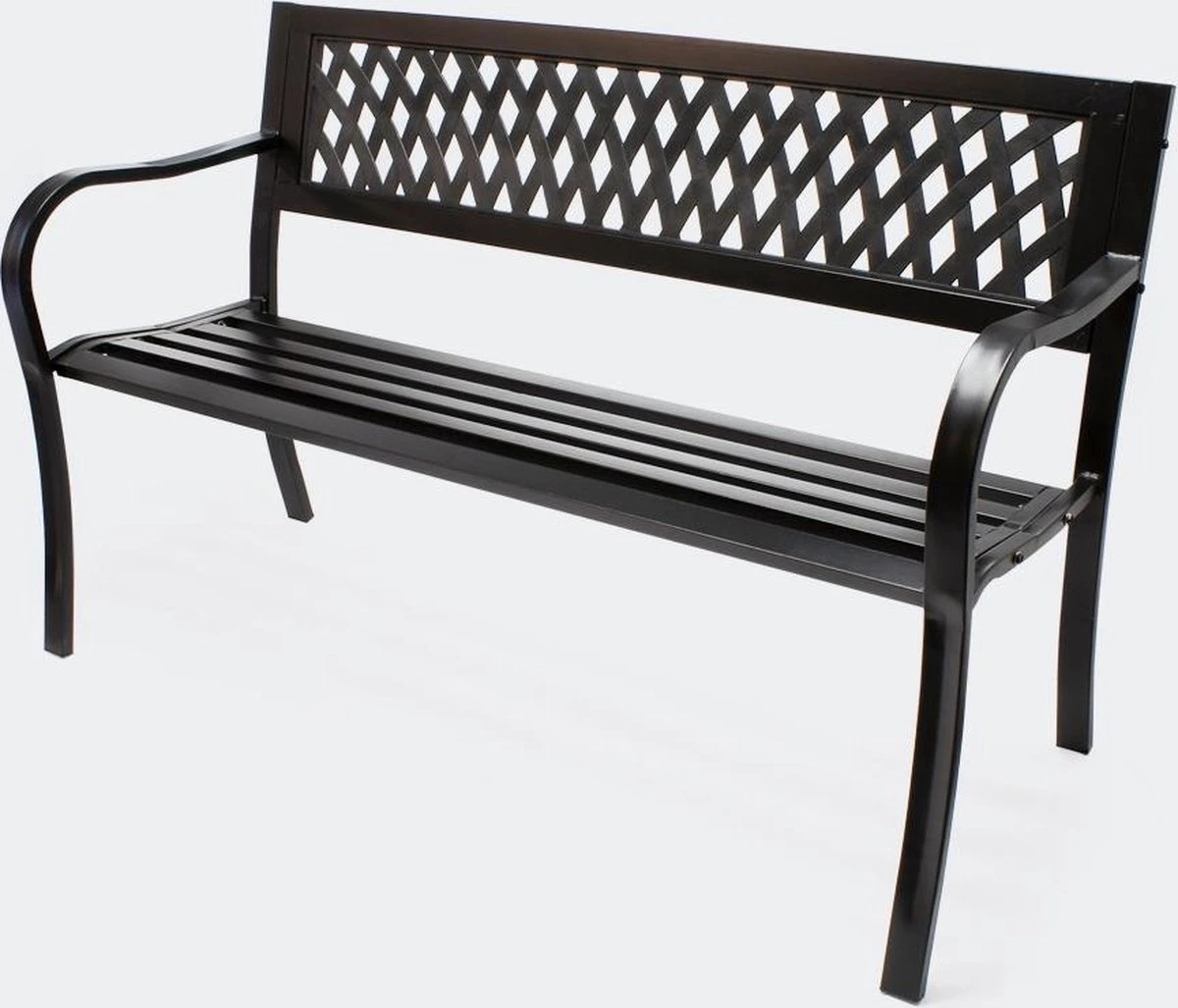 Tuinbank - Marijke -Tuinbankje - Tuinbank Metaal - Tuinbank Hout - Weersbestendig - 126 X 53 X 77 Cm - Afbeelding 2