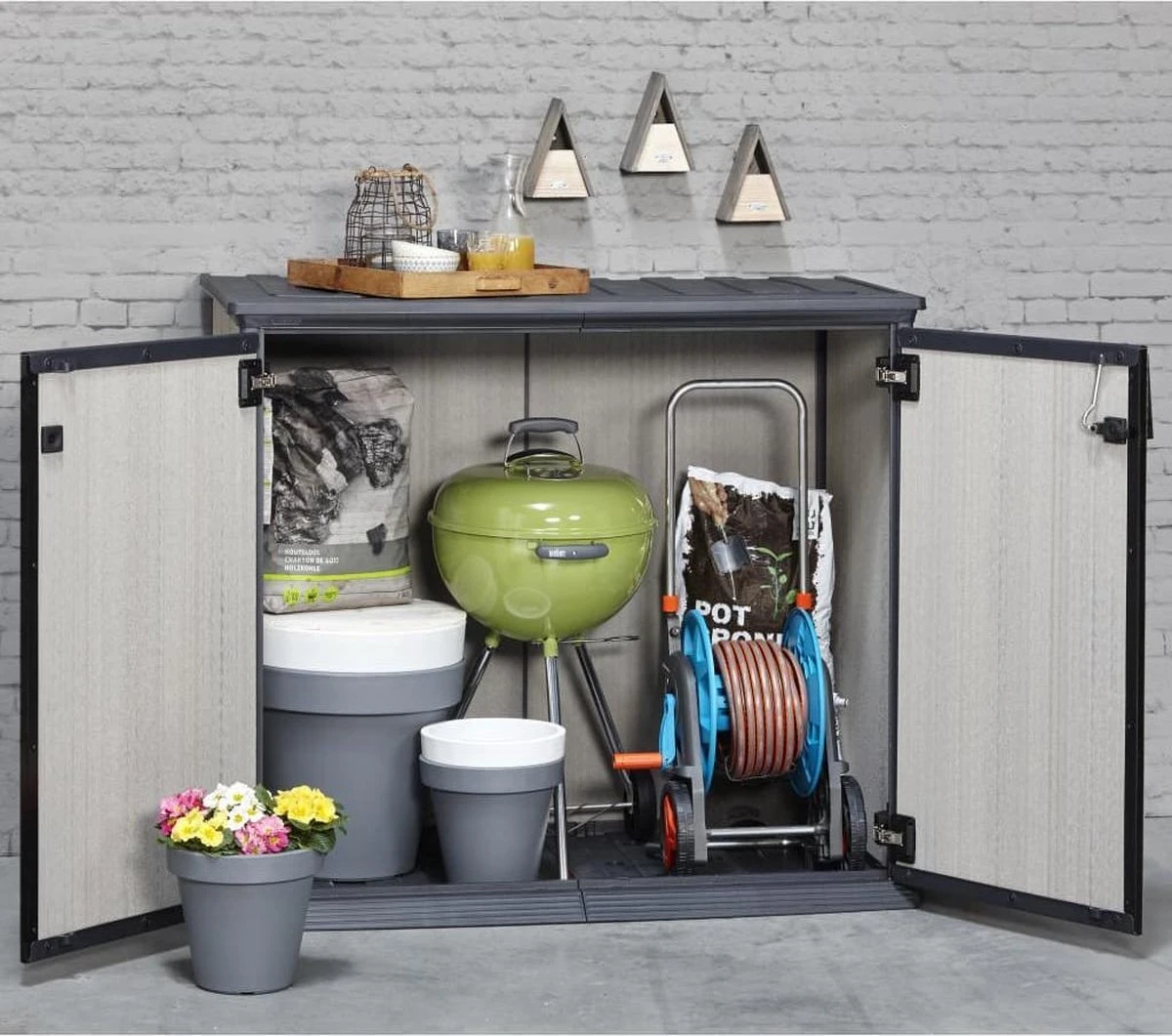 Keter Patio Store Opbergkast - 139,5x77x120cm - Grijs - Afbeelding 9