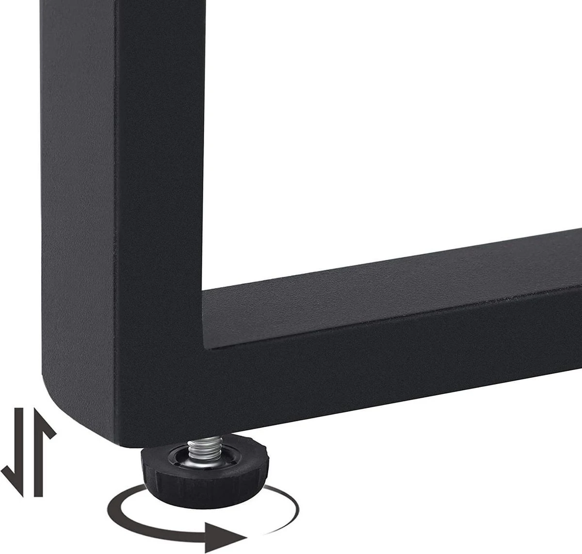 Songmics Tuinmeubelset, 3-delige Set, Van Polyrotan, Voor Outdoor, Terras, Balkon, Tuin, Eenvoudige Montage, Bijzettafel En 2 Stoelen, Zwart-beige - Afbeelding 7