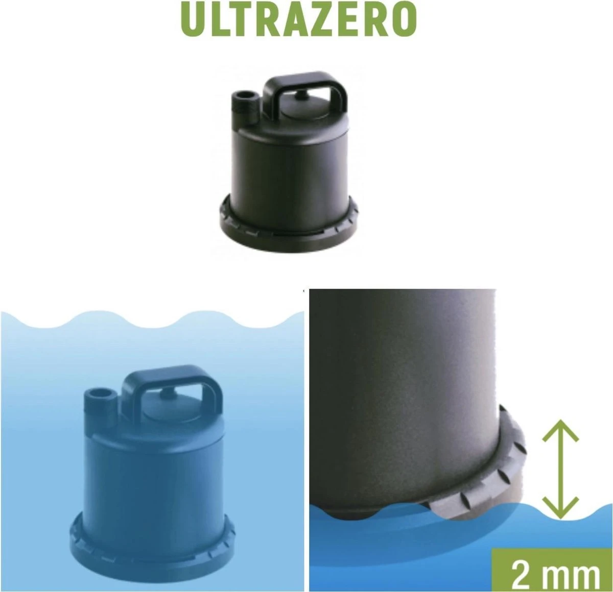 Sicce Ultra Zero - Vlakzuiger - Dompelpomp - Wateroverlast - 3000 L/h - Afbeelding 2