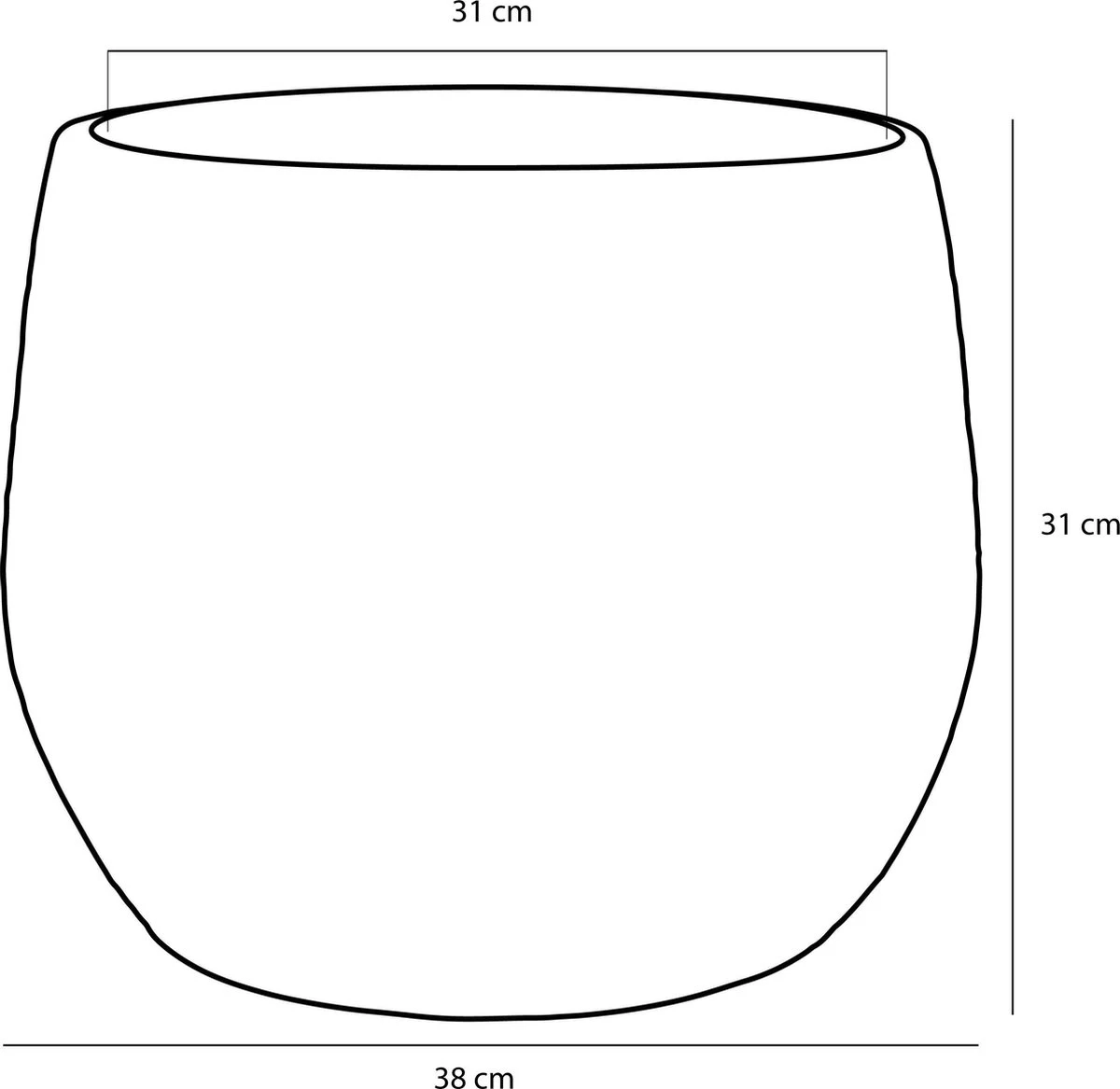 Mica Decorations Clemente Bloempot - H31 X Ø38 Cm - Terracotta - Goud - Afbeelding 4