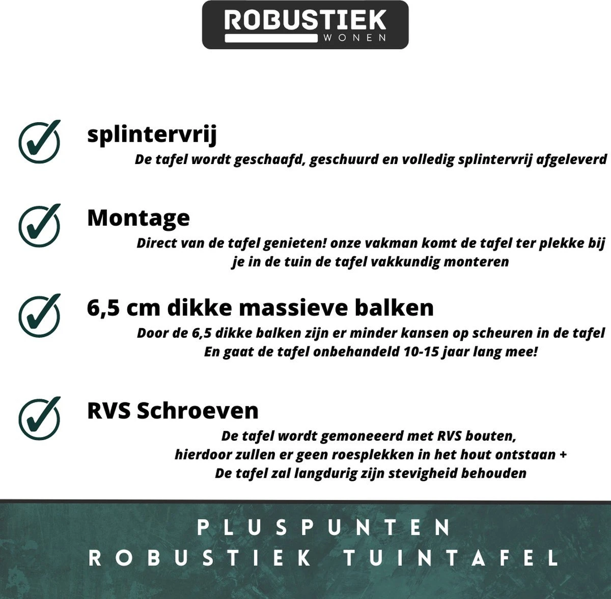 Douglas Tuinset - Tuintafel 220 X 90 + Tuinbankje - Stalen X Poten + Tijdelijk Gratis Onderhoudspakket - Inclusief Montage - Afbeelding 2