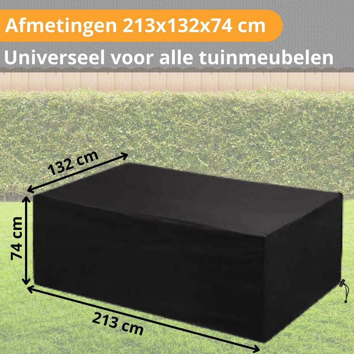 Beschermhoes Tuinmeubelen - Tuintafel - Loungeset - Tuinset - 213x132x74 Cm - Afbeelding 2