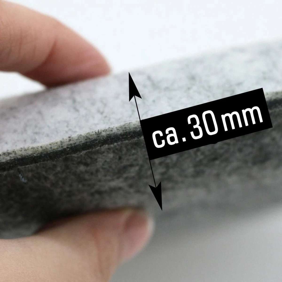 30mm Vilten Zitkussen Rond - Ø 35cm Stoelkussen Stoelpad Zacht 2-kleurig Grijs - Afbeelding 3