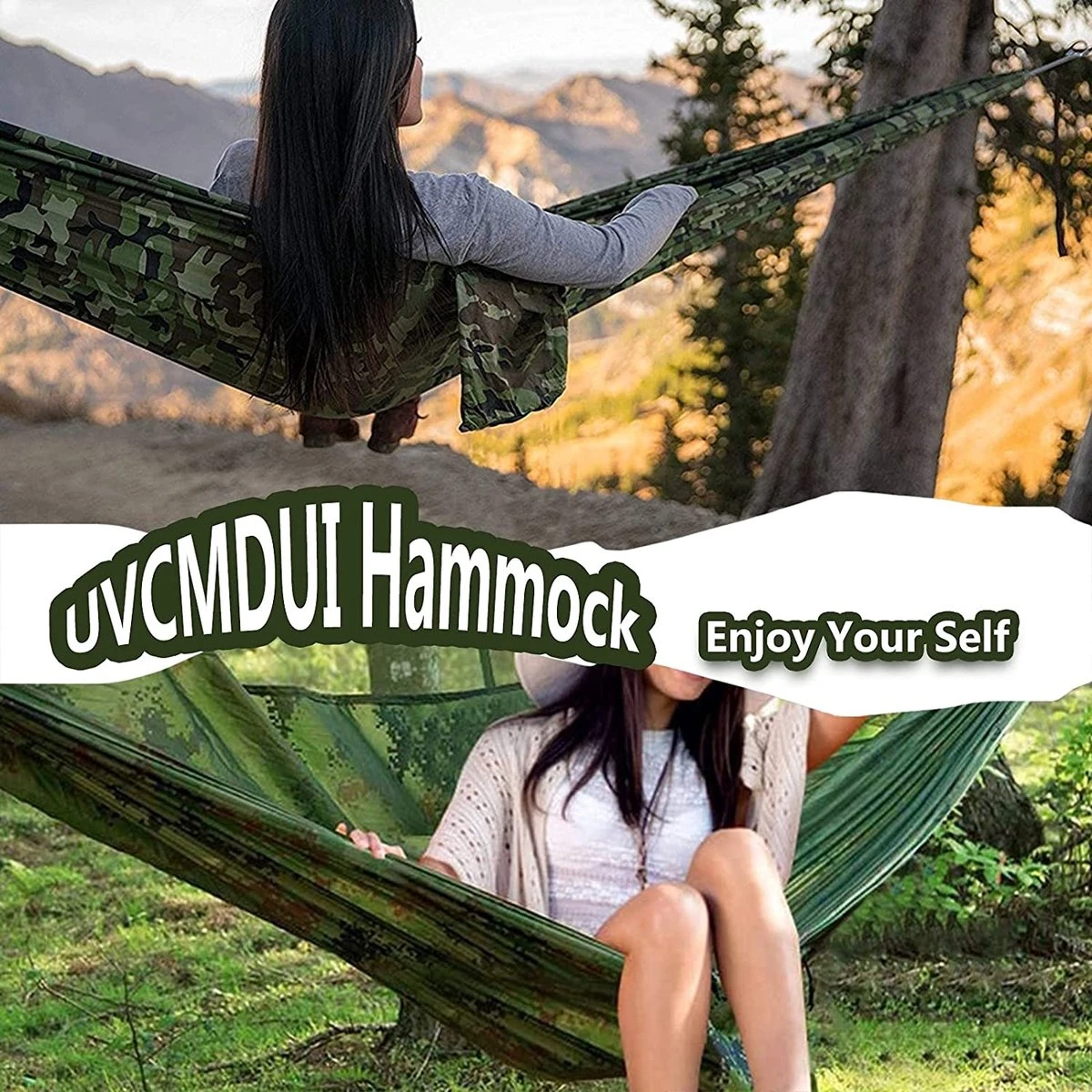 IBright Hangmat XXL - Complete Set – Incl. Karabijnhaken En Riemen - Tot 200 Kg - 270x140cm - Leger Groen - Afbeelding 5