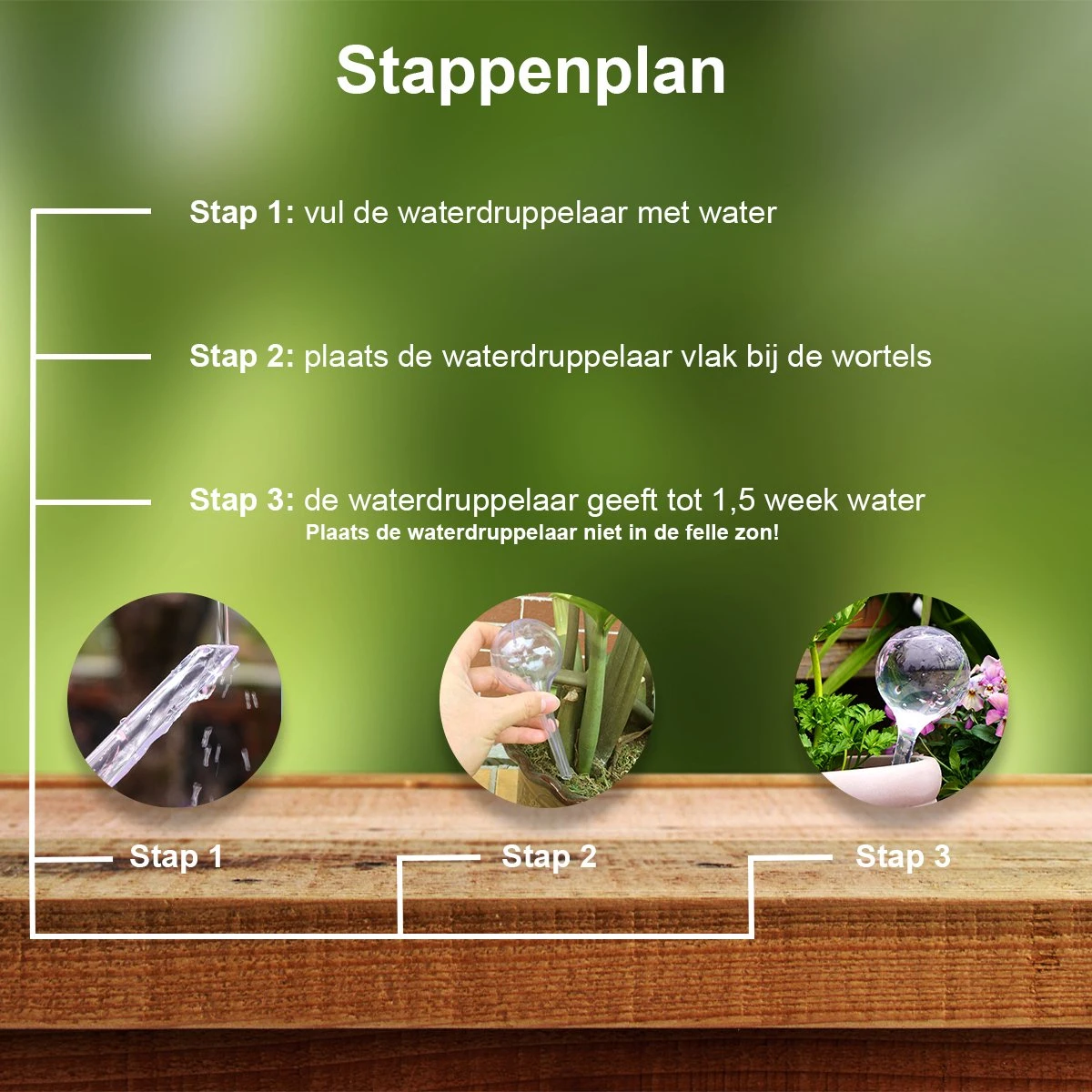 Waterdruppelaar Set Van 6 Stuks - Waterdruppelaar Voor Planten - Watergeefsysteem - Waterbol Irrigatiesysteem - Automatisch Druppelsysteem Voor Kamerplanten & Tuin - Watergever - Doorzichtig - 15cm - Afbeelding 7