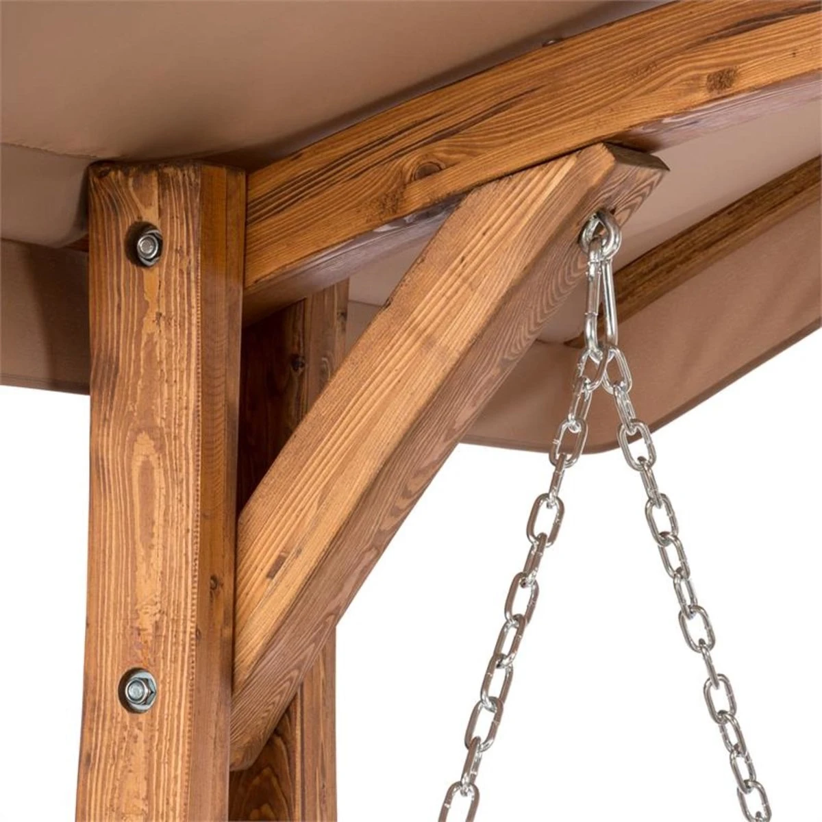 Bermuda Hollywoodschommel Tuinschommelbank 130 Cm 2-zits Zonneluifel - Afbeelding 4