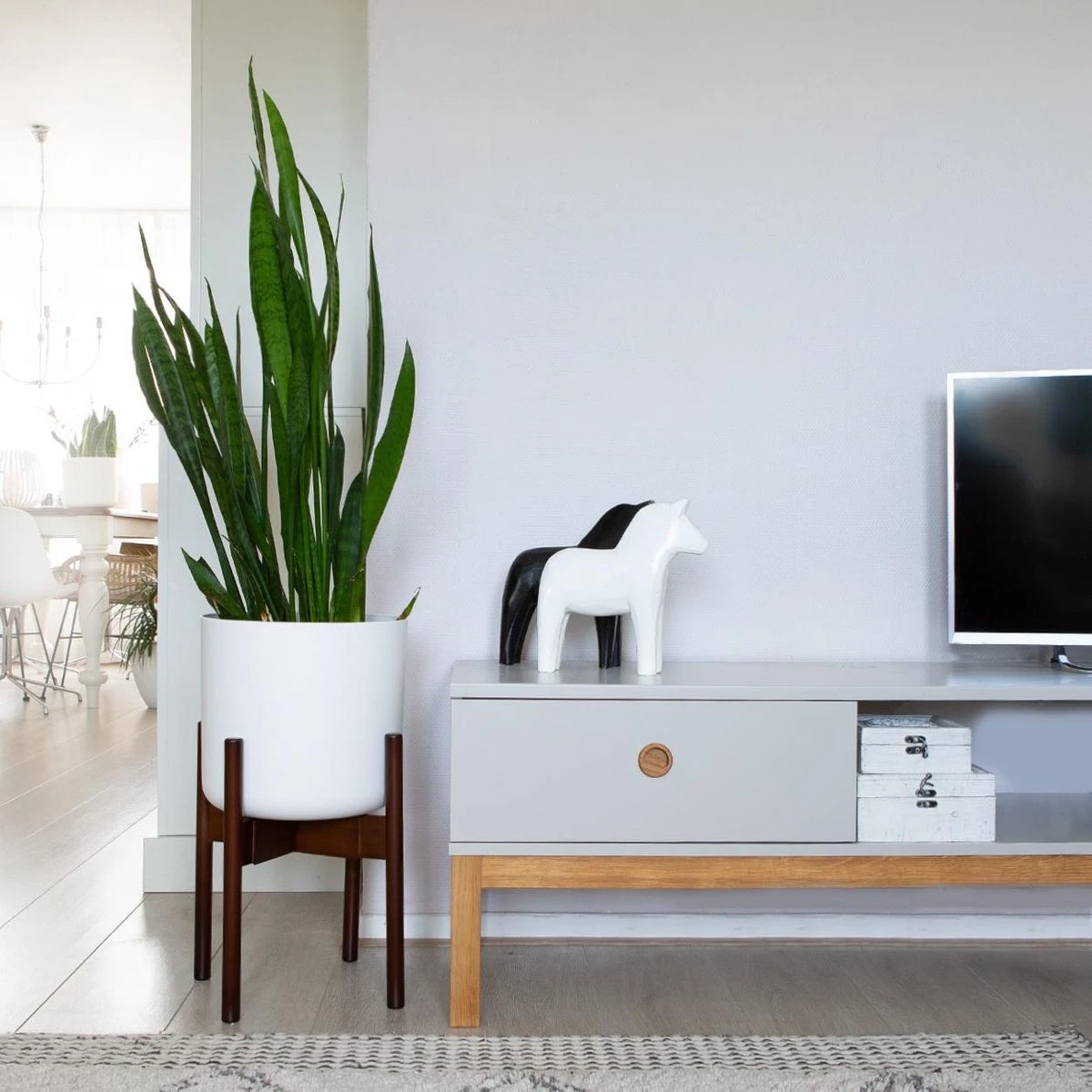 LifeGoods Planten Standaard - Uitschuifbare Bloempothouder - 20 Tot 30 Cm - Donker Bamboe - Afbeelding 5