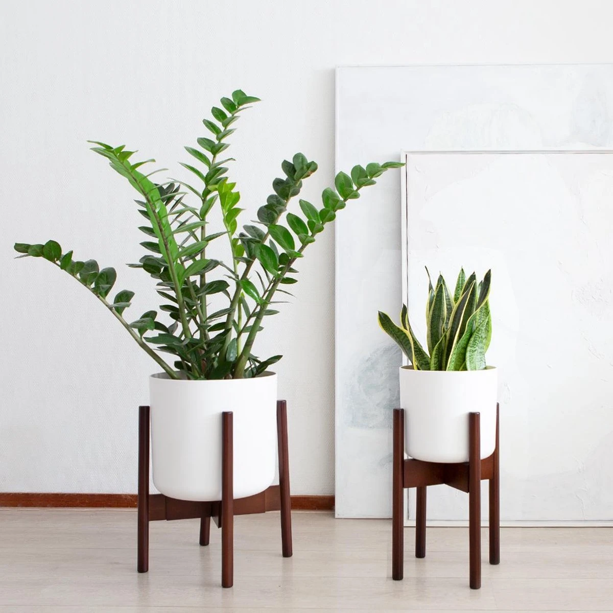 LifeGoods Planten Standaard - Uitschuifbare Bloempothouder - 20 Tot 30 Cm - Donker Bamboe - Afbeelding 6