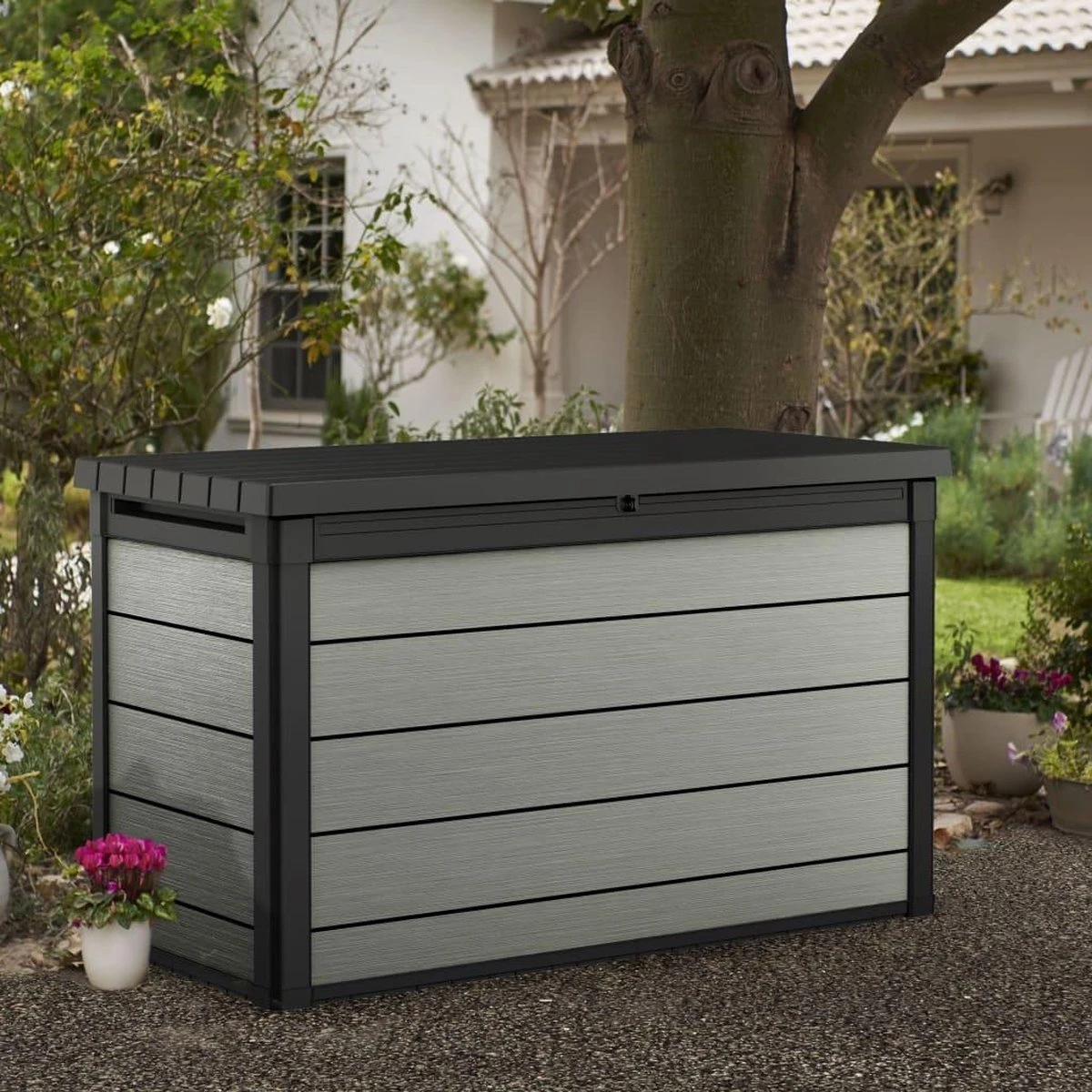 Keter Denali Opbergbox - 757L - 152x73x90cm - Grafiet - Afbeelding 2