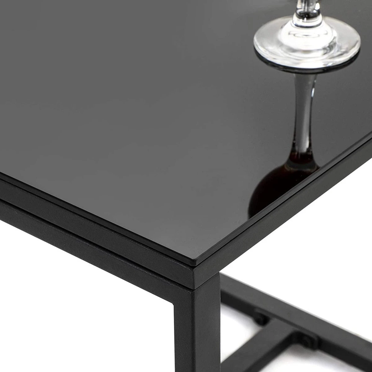 Songmics Tuinmeubelset, 3-delige Set, Van Polyrotan, Voor Outdoor, Terras, Balkon, Tuin, Eenvoudige Montage, Bijzettafel En 2 Stoelen, Zwart-beige - Afbeelding 9