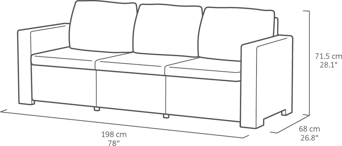 Allibert California Loungeset - 5 Personen - Cappuccino - Afbeelding 8