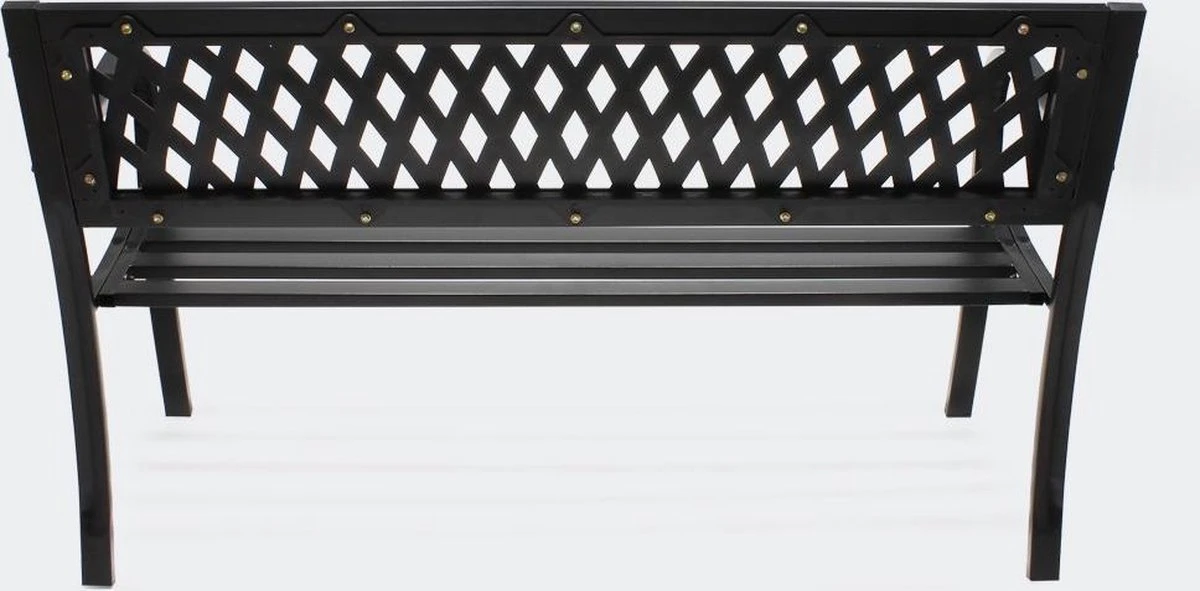 Tuinbank - Marijke -Tuinbankje - Tuinbank Metaal - Tuinbank Hout - Weersbestendig - 126 X 53 X 77 Cm - Afbeelding 4