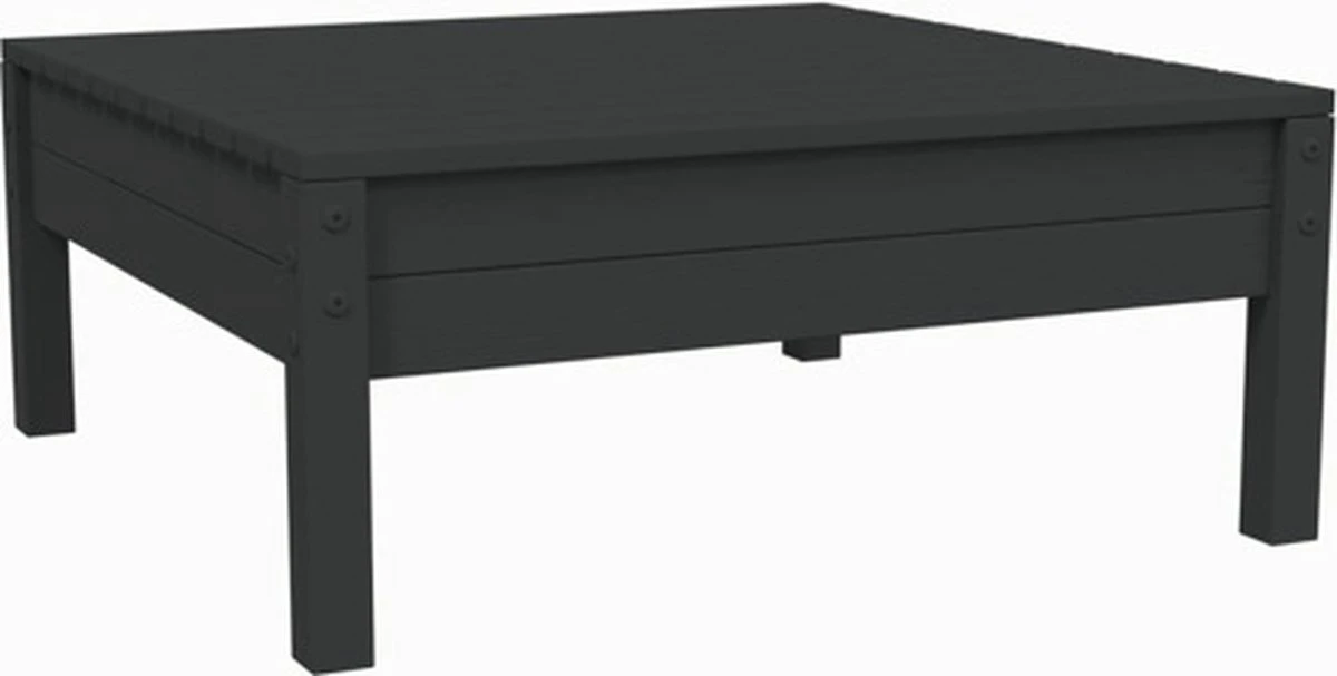 VidaXL 3-delige Loungeset Met Kussens Massief Grenenhout Zwart - Afbeelding 13