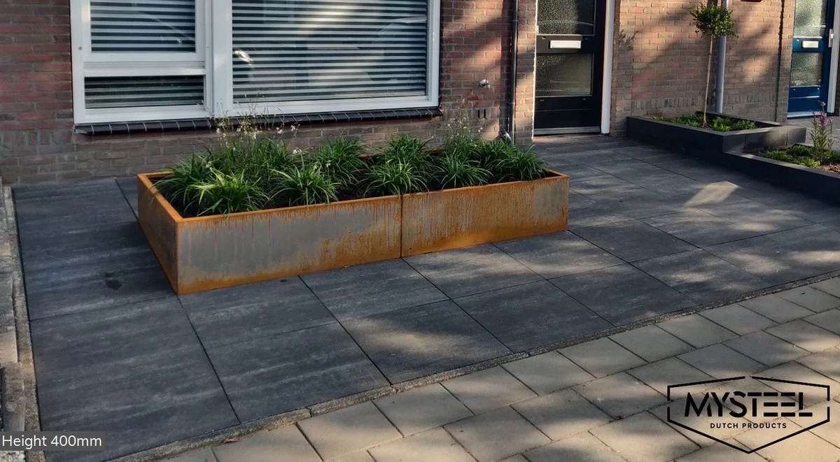 MySteel Cortenstaal Plantenbak Texas Xxl L240 X B40 Cm - Hoogte: 40 Cm - Afbeelding 2