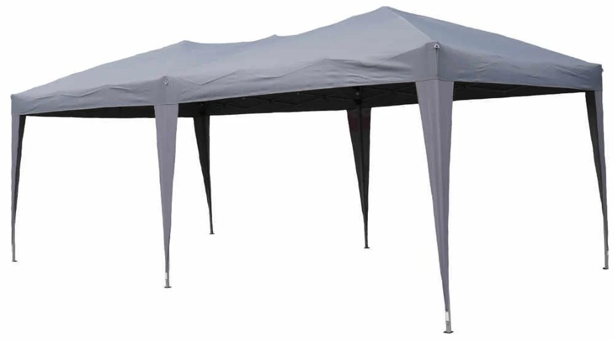Partytent 3x6m Easy Up - 6 Zijwanden - Grijs - Afbeelding 2