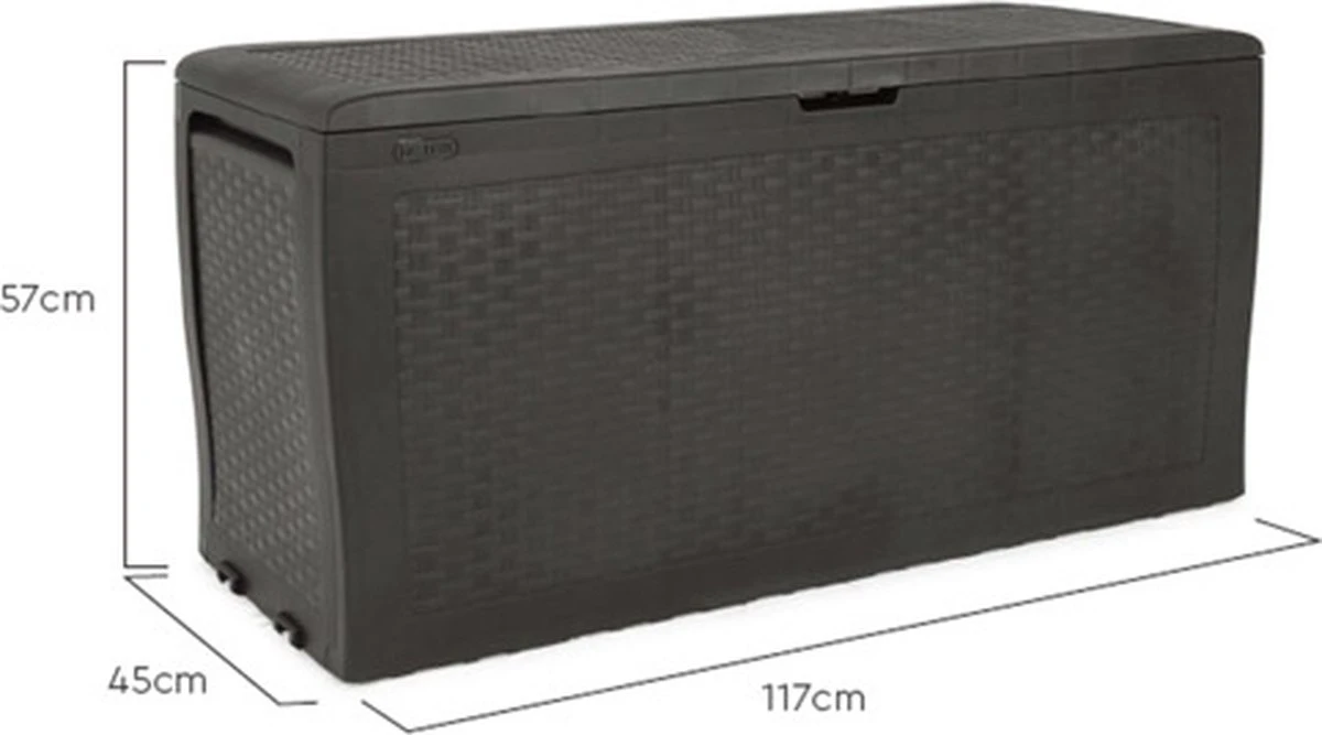 Keter Samoa Opbergbox - 270 L - 117x45x57 Cm - Grafiet - Afbeelding 8