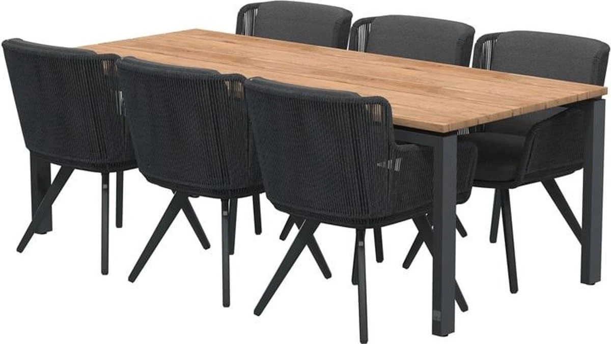 4 Seasons Outdoor 4SO Armstoel Flores Anthracite - 1 Stuk