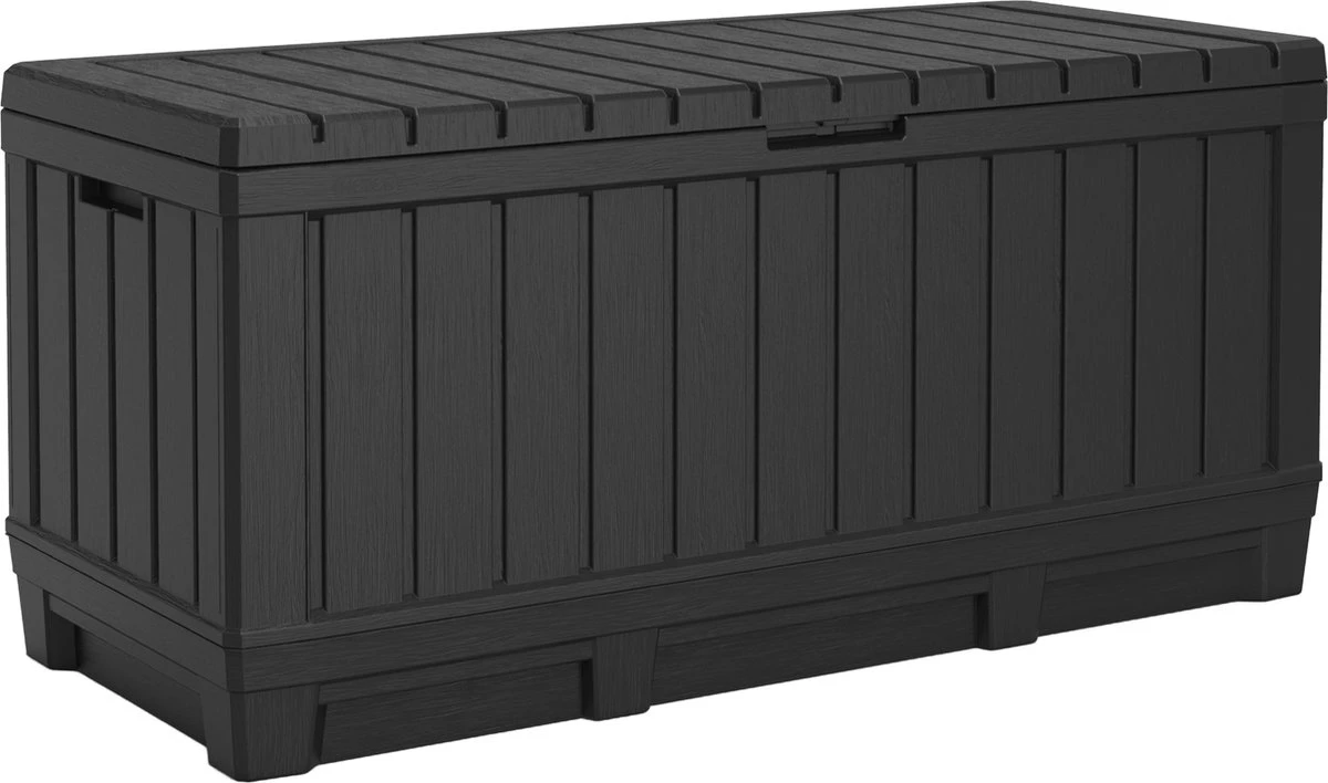 Keter Kentwood Opbergbox - 128x53.6x59 Cm - 350 L - Grafiet - Afbeelding 2