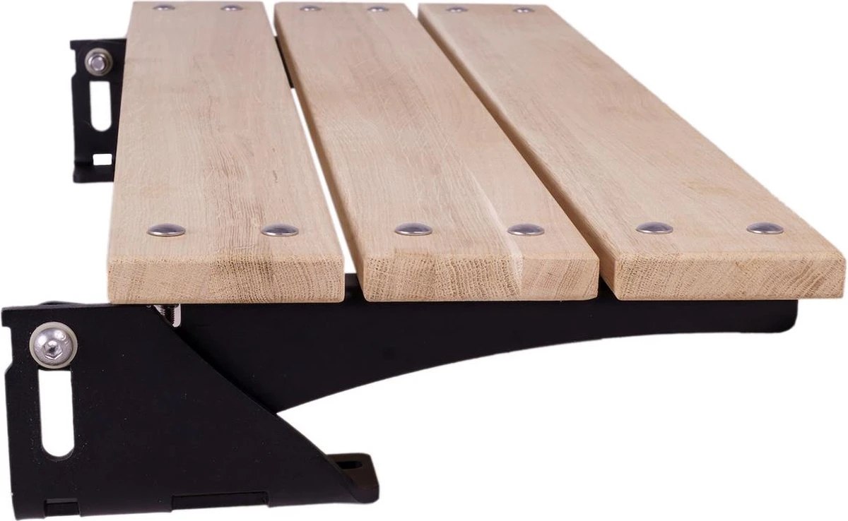 MaximaVida Opklapbare Gevelbank Jordaan 100 Cm- FSC Eikenhout - Afbeelding 2