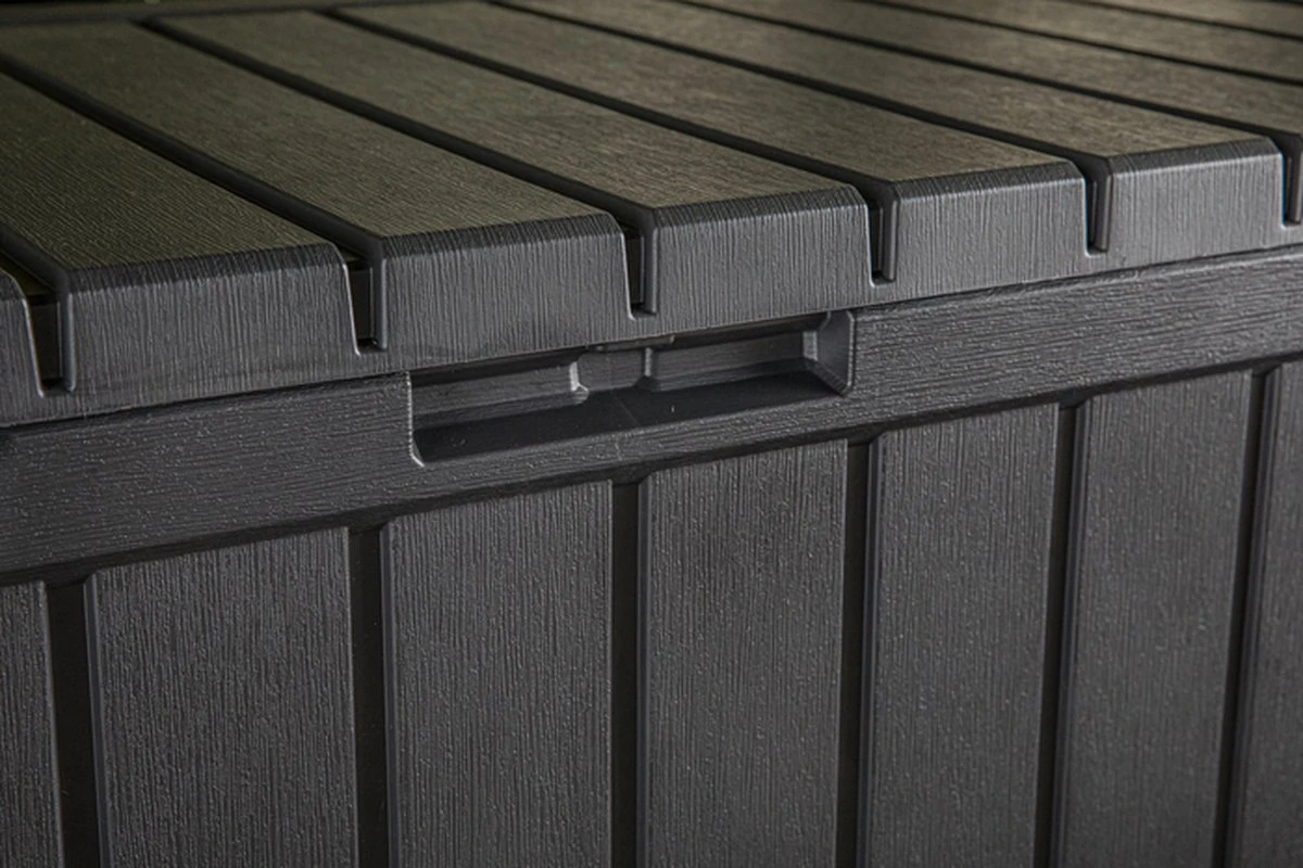Keter Kentwood Opbergbox - 128x53.6x59 Cm - 350 L - Grafiet - Afbeelding 6