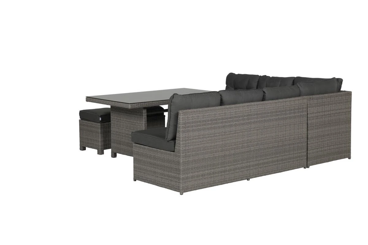 Garden Impressions Lapa Lounge Dining Set 5-delig - Wicker - Grijs - Afbeelding 9