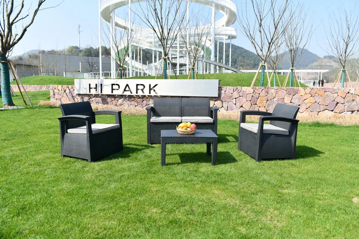 MaxxGarden Rattan Loungeset - 4 Persoons Zithoek - Design Wicker Tuinset - Afbeelding 5