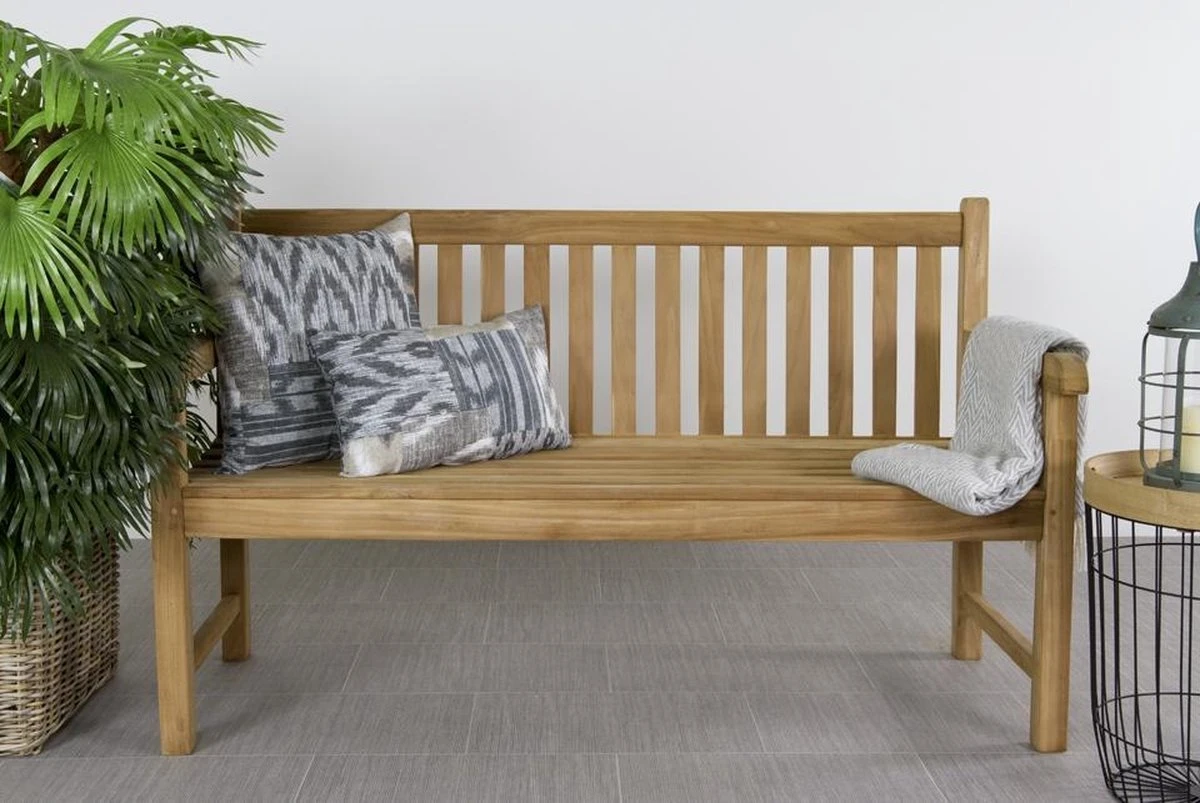 Teak Houten Tuinbank Bison - 150 Cm. - Afbeelding 9