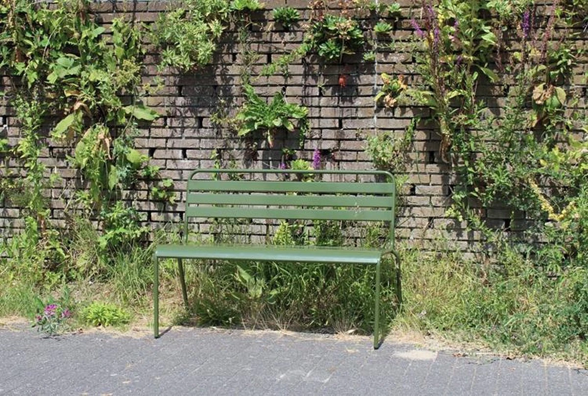 MaximaVida Metalen Tuinbank Max 120 Cm Olijfgroen - Afbeelding 7