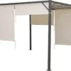MaxxGarden Pergola - Partytent - Tuinpaviljoen Met één Gesloten Zijkant - 3x3x2,3 M - Cream