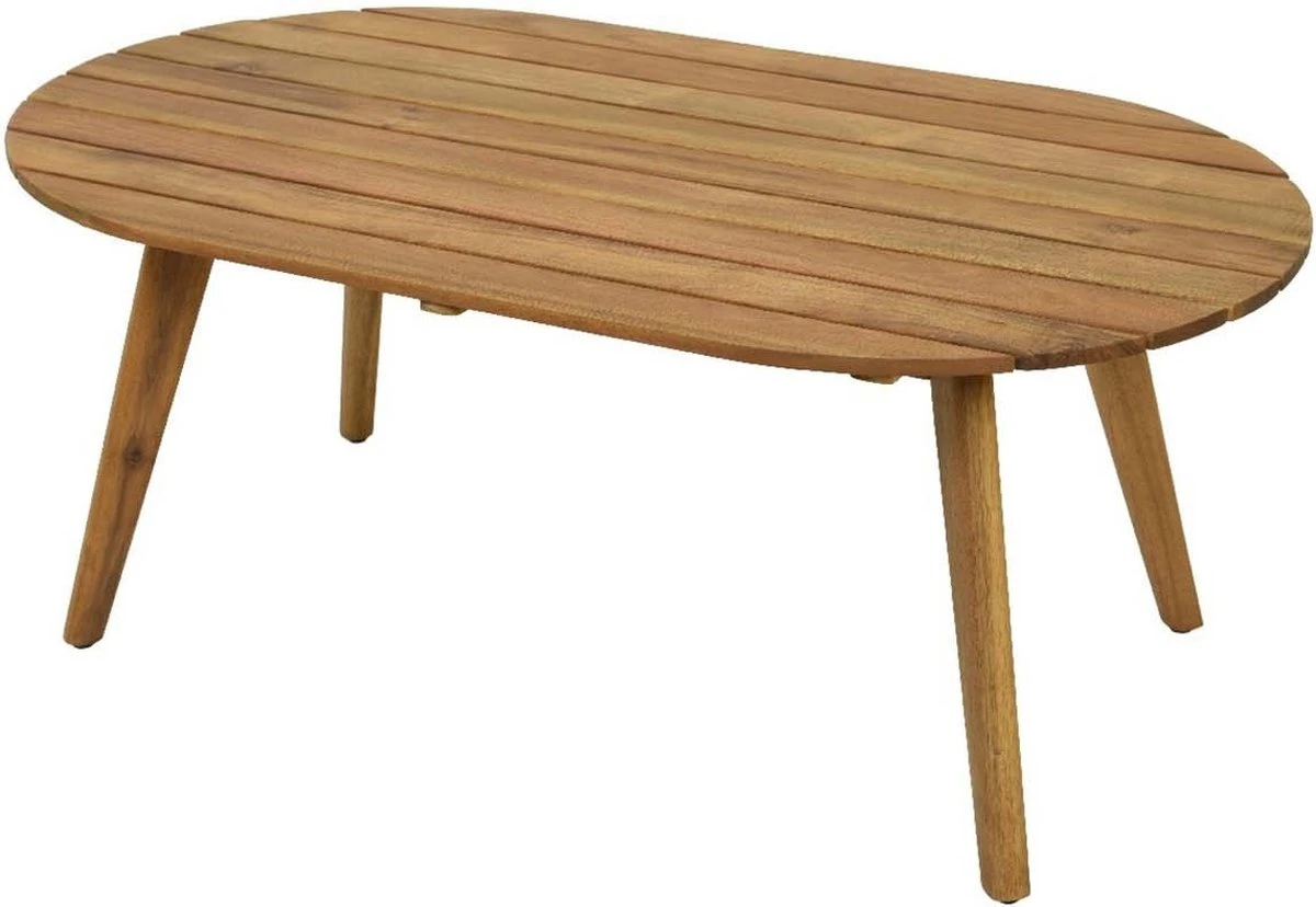 BUITEN Living Seville Lounge Tuintafel | Hardhout | 97x57cm - Ovale Tuintafel - Afbeelding 4