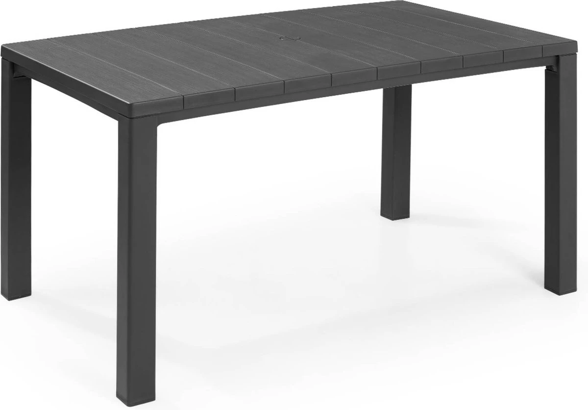 Alice's Garden Tuinset Julie/Elisa - 147x90x74cm - 6 Stoelen - Kunsthars - Grafietkleur - Afbeelding 3