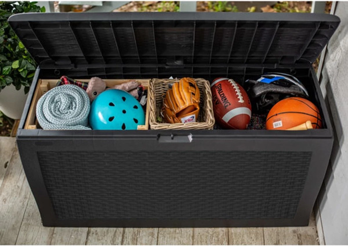 Keter Samoa Opbergbox - 270 L - 117x45x57 Cm - Grafiet - Afbeelding 11