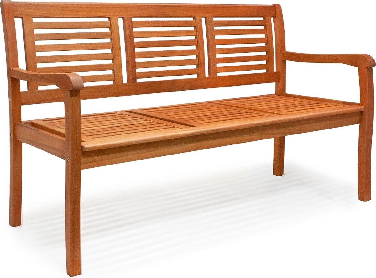 Casaria Tuinbank - FSC®-Gecertificeerd Eucalyptushout - 153cm Bruin - Afbeelding 2