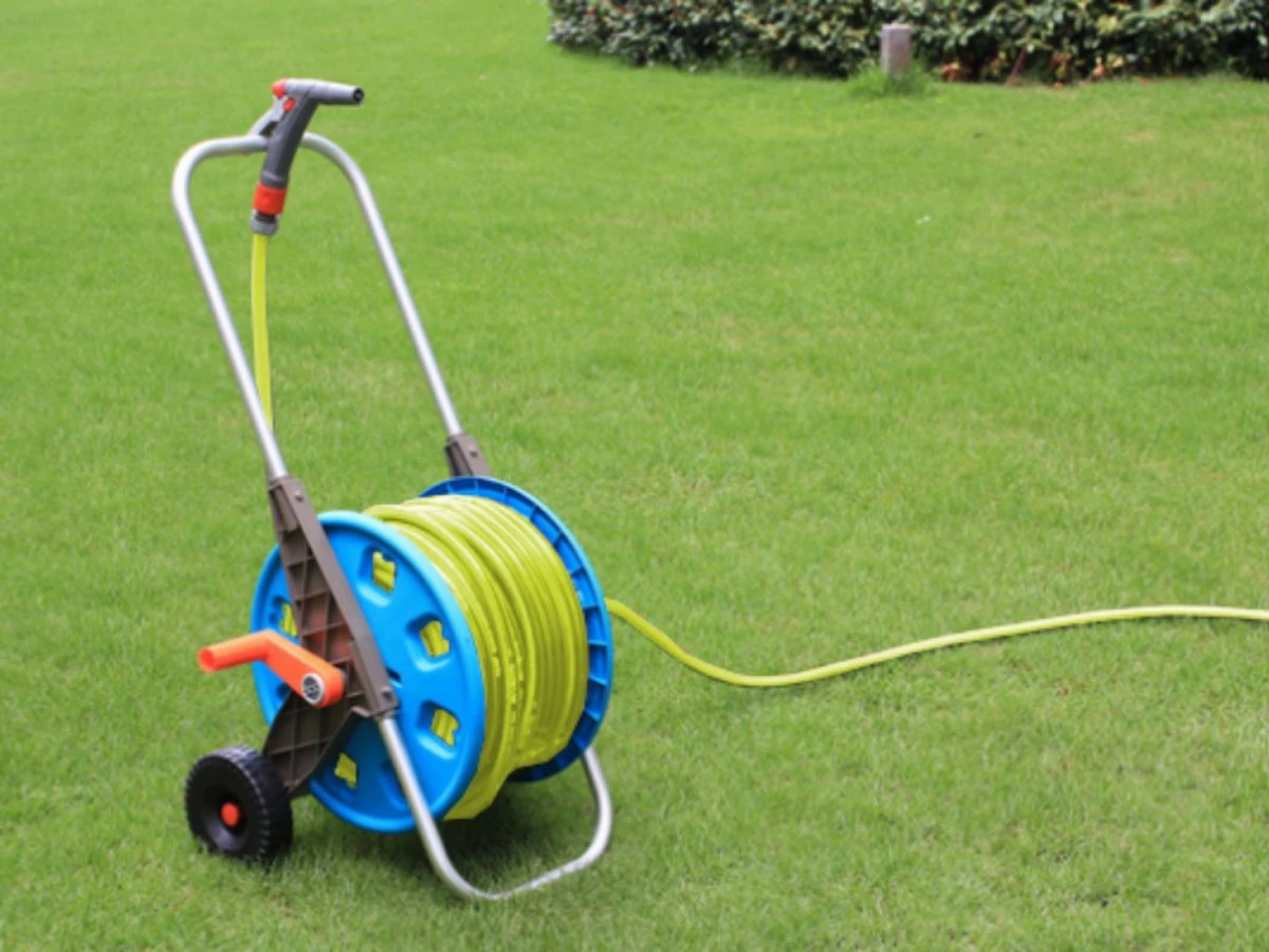 Slangenwagen Met 50 Meter Tuinslang | Eagle Garden | Incl. Spuitkopstuk En Connectors | Geel - Afbeelding 3