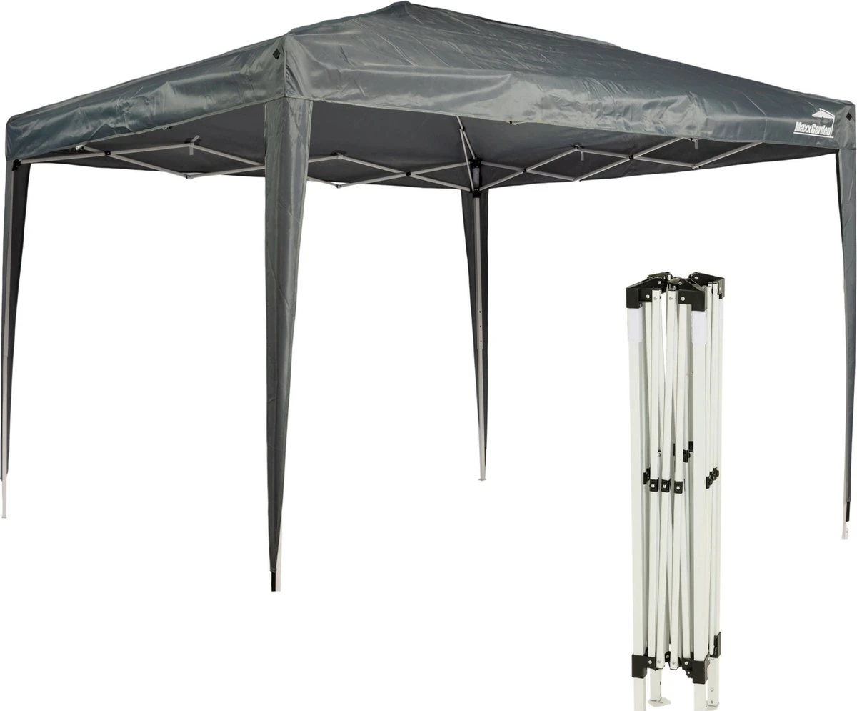 MaxxGarden Partytent - Paviljoen - 3x3 - Easy Up - Opvouwbaar - Waterdicht - Zwart - Afbeelding 7