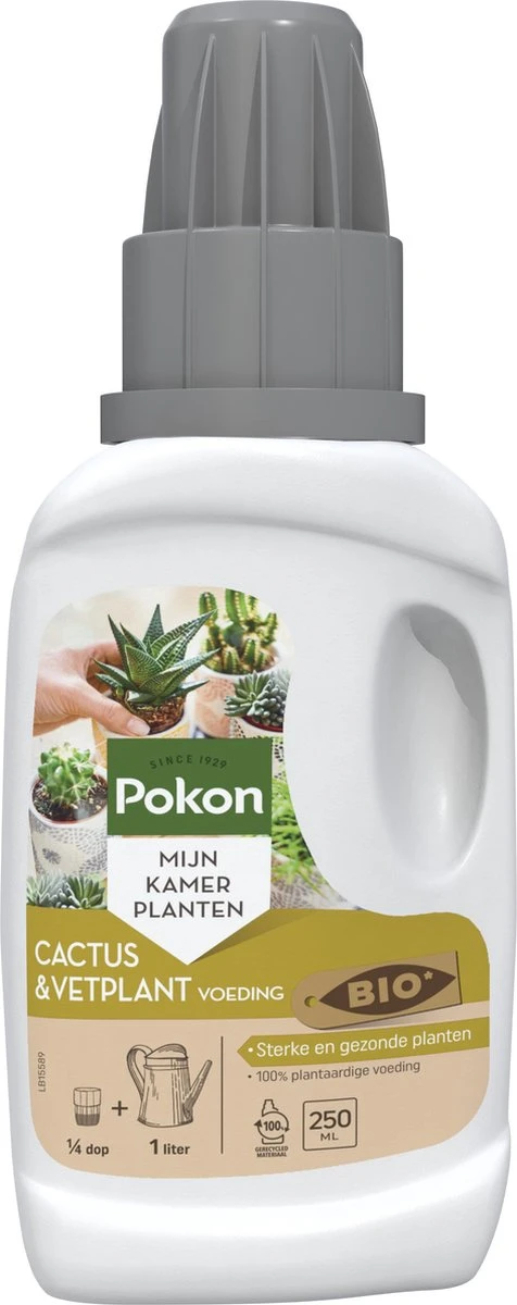 Pokon Bio Cactus & Vetplant Voeding - 250ml - Plantenvoeding (bio) - 7ml Per 1L Water
