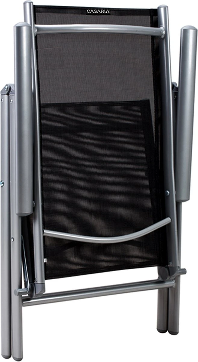 Casaria Alumunium Tuinset Bern - 6 Stoelen + 1 Tafel – Zilver - Afbeelding 2