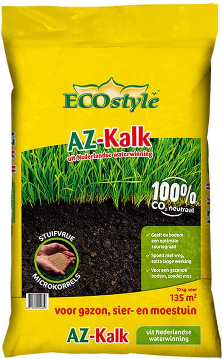 ECOstyle AZ Kalk Micro Korrel – Voor Gazon, Sier- En Moestuin - Corrigeert Zuurgraad Direct En Langdurig - Werkt Tegen Mos - CO2-Neutraal – 70 M² - 5 KG - Afbeelding 9