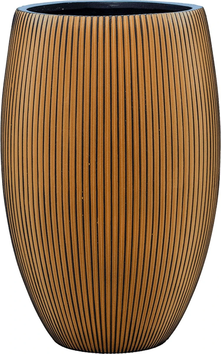 Capi Europe - Vaas Elegant Deluxe Groove XL - 40x61 - Goud - Bloempot Voor Binnen - Opening ⌀29 - GVGB1131 - Afbeelding 3