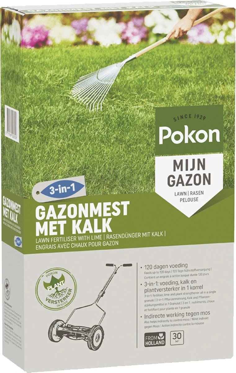 Pokon Gazonmest Met Kalk - 2kg - Mest - Geschikt Voor 30m² - 120 Dagen Voeding - Afbeelding 8