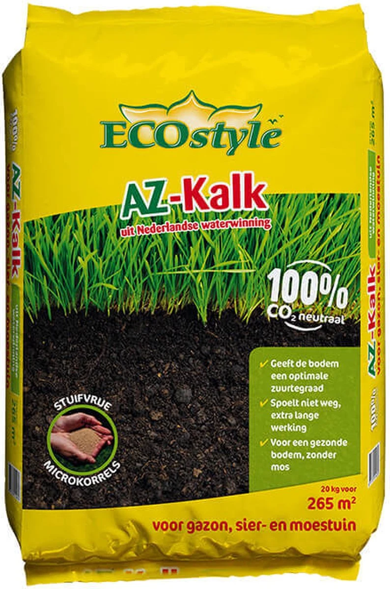 ECOstyle AZ Kalk Micro Korrel – Voor Gazon, Sier- En Moestuin - Corrigeert Zuurgraad Direct En Langdurig - Werkt Tegen Mos - CO2-Neutraal – 70 M² - 5 KG - Afbeelding 8