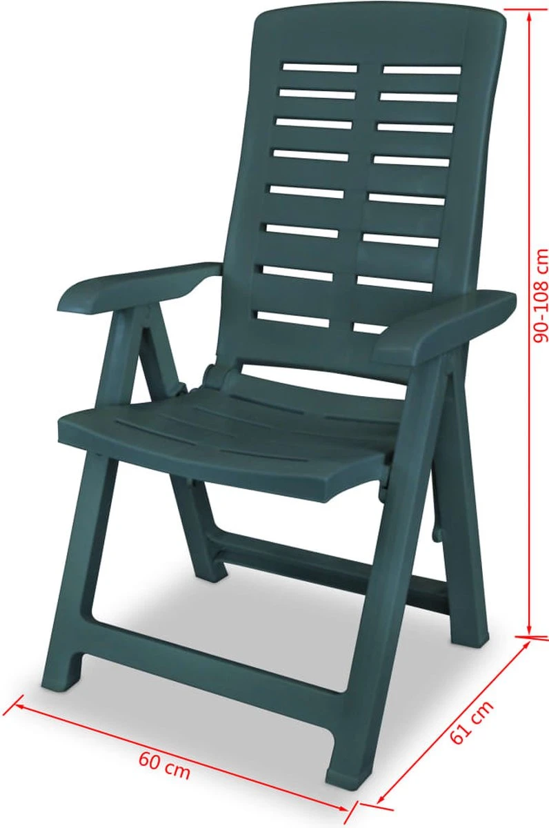 VidaXL 5-delige Tuinset Kunststof Groen - Afbeelding 13