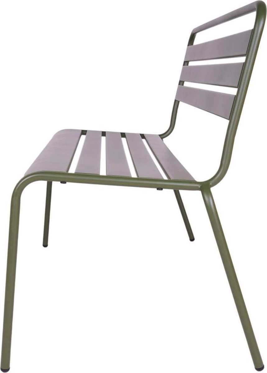 MaximaVida Metalen Tuinbank Max 120 Cm Olijfgroen - Afbeelding 2
